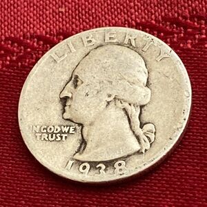 Vintage 1938 NO MINT WASHINGTON QUARTER